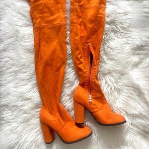 Orange Suede OTK Boots 🍁🎃